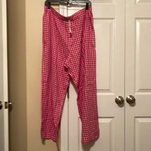 JCrew flannel pajama pants in taffy Dorset plaid